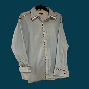 Russo Wear 2XL Light Blue Men's Button Up Shirt - sharp!